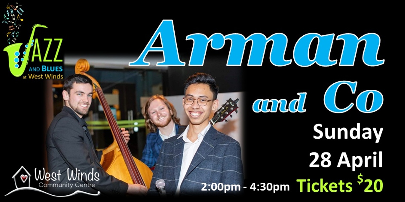 Banner image for Arman and Co play jazz at West Winds Community Centre