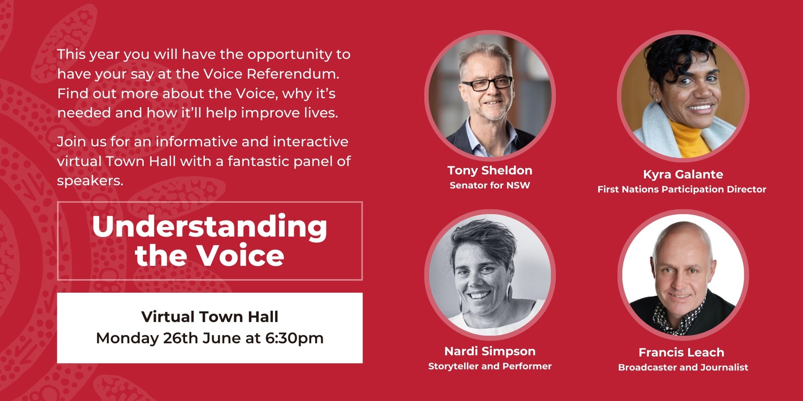 Banner image for Voice to Parliament Virtual Town Hall 