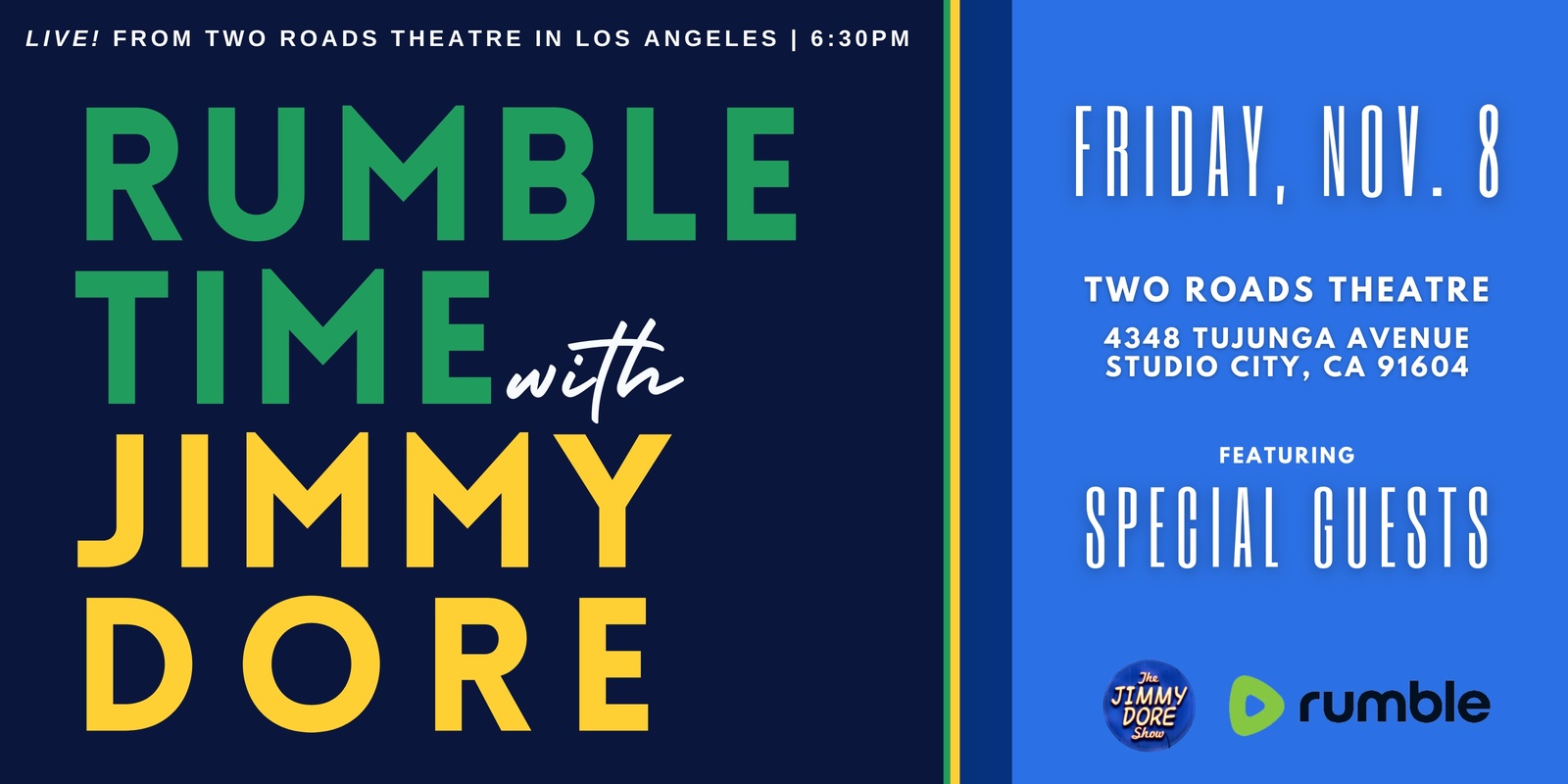 Banner image for Rumble Time with Jimmy Dore