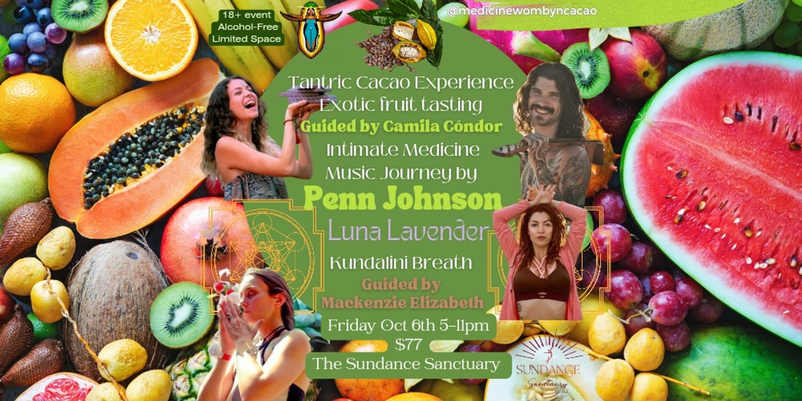 Banner image for Tantric Cacao Experience, Intimate Medicine Music Journey, Kundalini Breathplay 