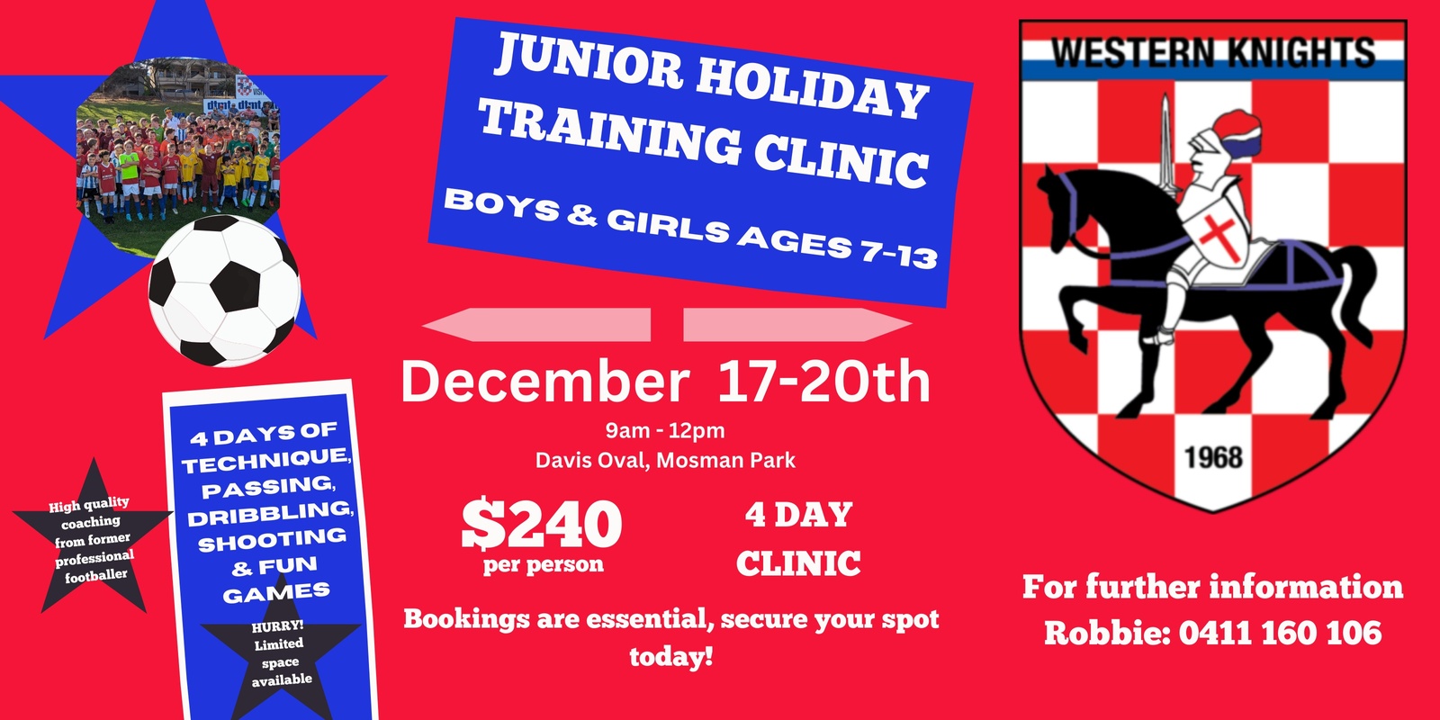 Banner image for Western Knights Junior Holiday Training Clinic