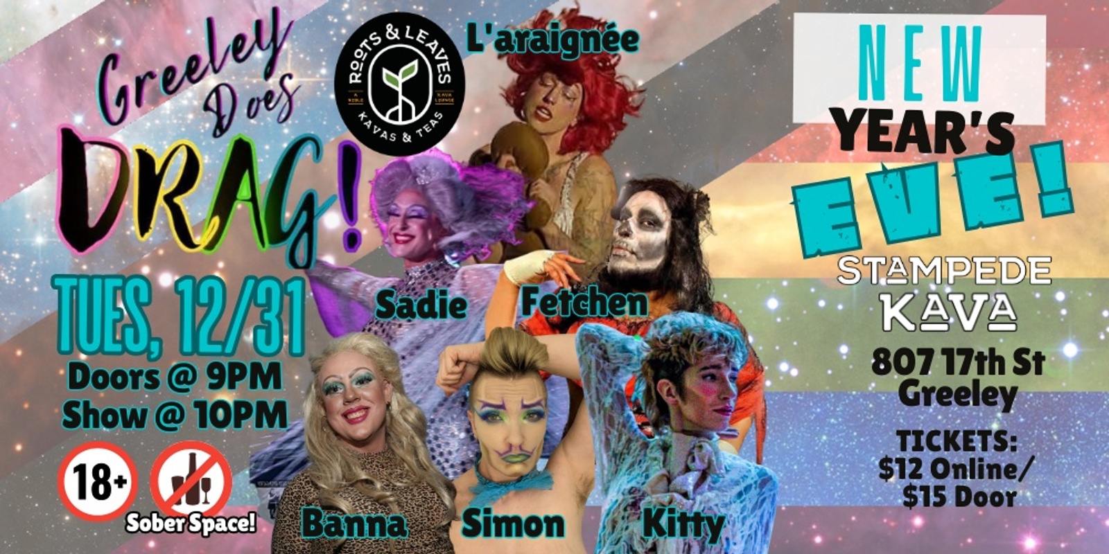 Banner image for Greeley Does Drag NYE @ Stampede Kava!