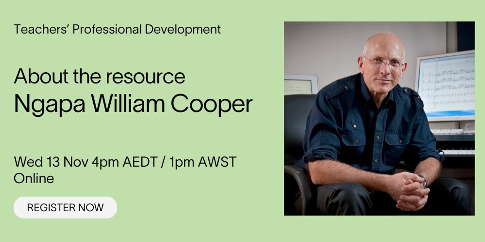 Banner image for About the resource: Ngapa William Cooper with Nigel Westlake