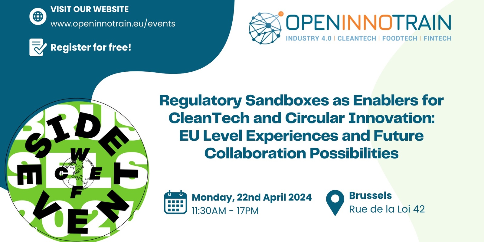 Banner image for Regulatory Sandboxes as Enablers for CleanTech and Circular Innovation –	EU Level Experiences and Future Collaboration Possibilities