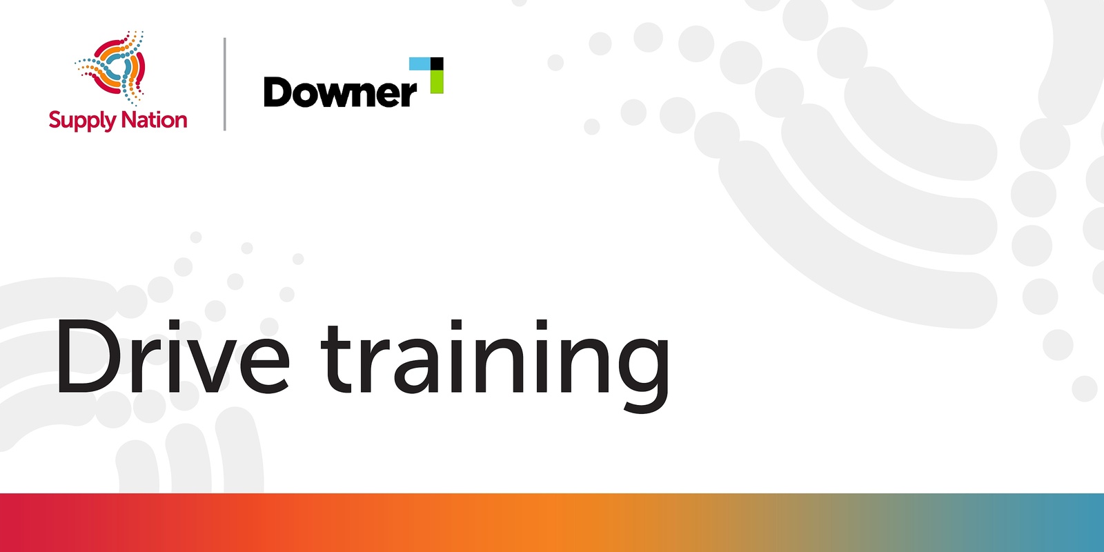 Banner image for Downer Group - QTMP Procurement & Tendering Training Workshop #1 (Supported by Supply Nation's Drive Program) 