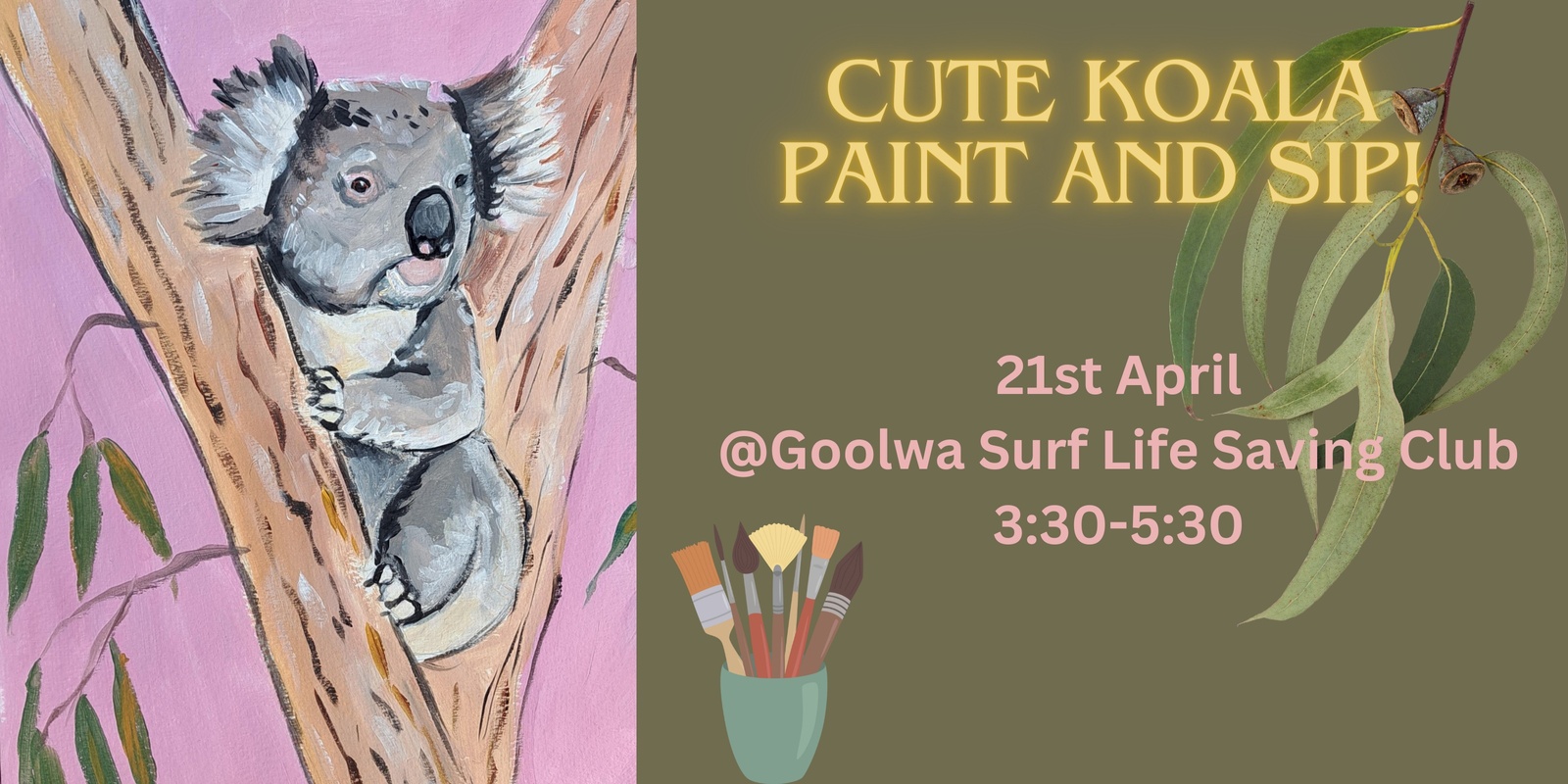 Banner image for Cuddly Koala Paint and Sip - Goolwa