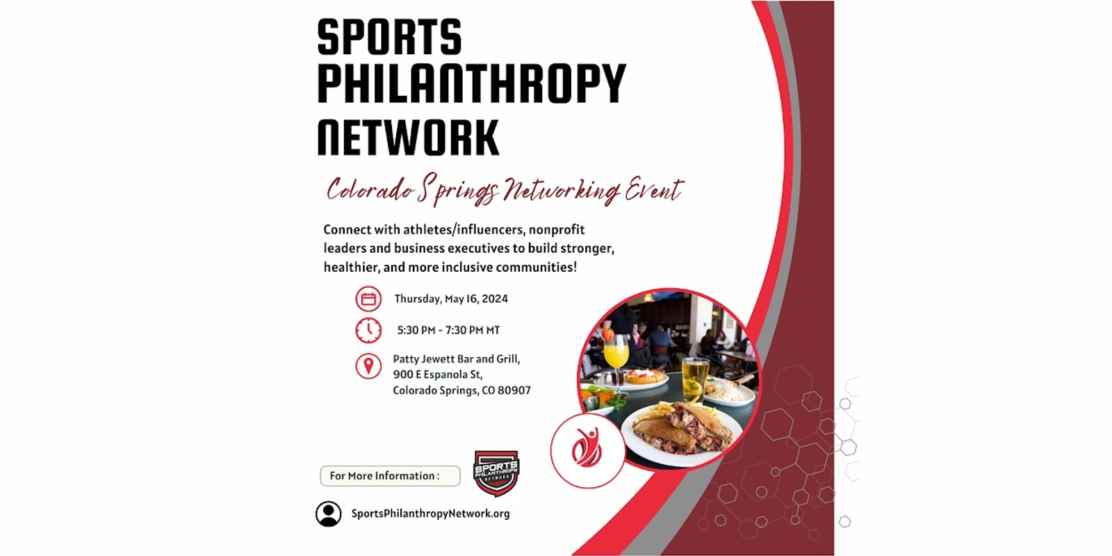 Banner image for Sports Philanthropy Network Colorado Springs Networking Event (05/16/24)