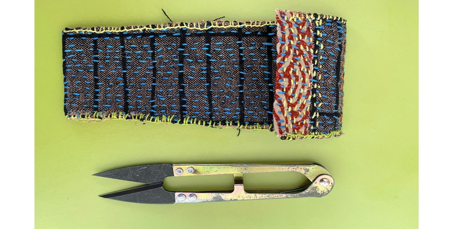 Banner image for patch fix darn and stitch: upcycling and visible mending workshops (i) make a scissor pouch