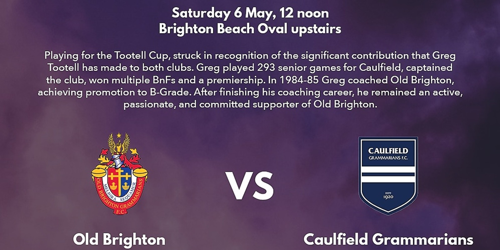 Banner image for Tonners Lunch - R4 vs. Caulfield Grammarians