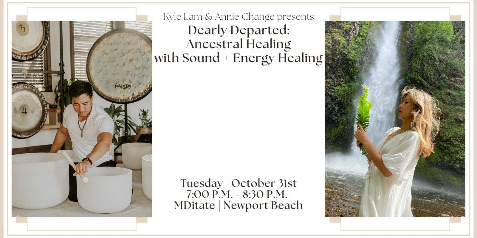 Banner image for Dearly Departed: Ancestral Healing with Sound + Energy Healing with Annie Chang + CBD (Newport Beach)