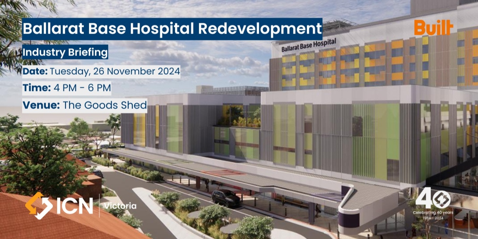 Banner image for Ballarat Base Hospital Redevelopment - BUILT Industry Briefing