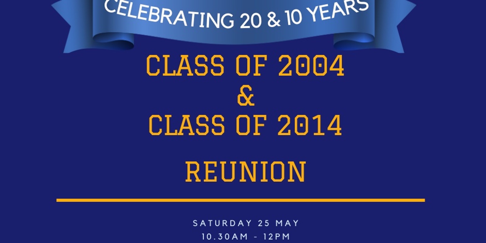 Banner image for Class of 2004 & 2014 Alumni Reunion