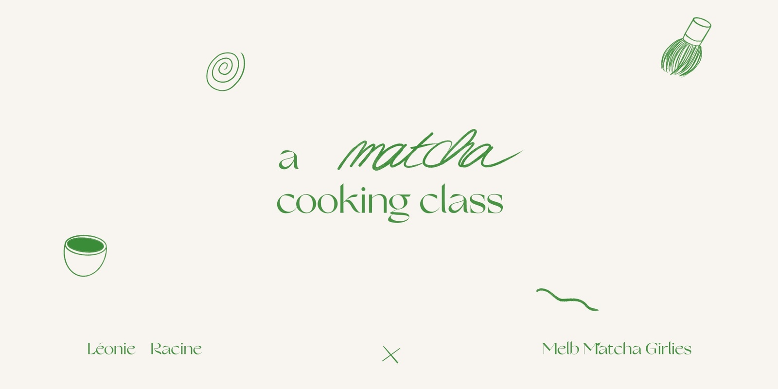 Banner image for a matcha cooking workshop