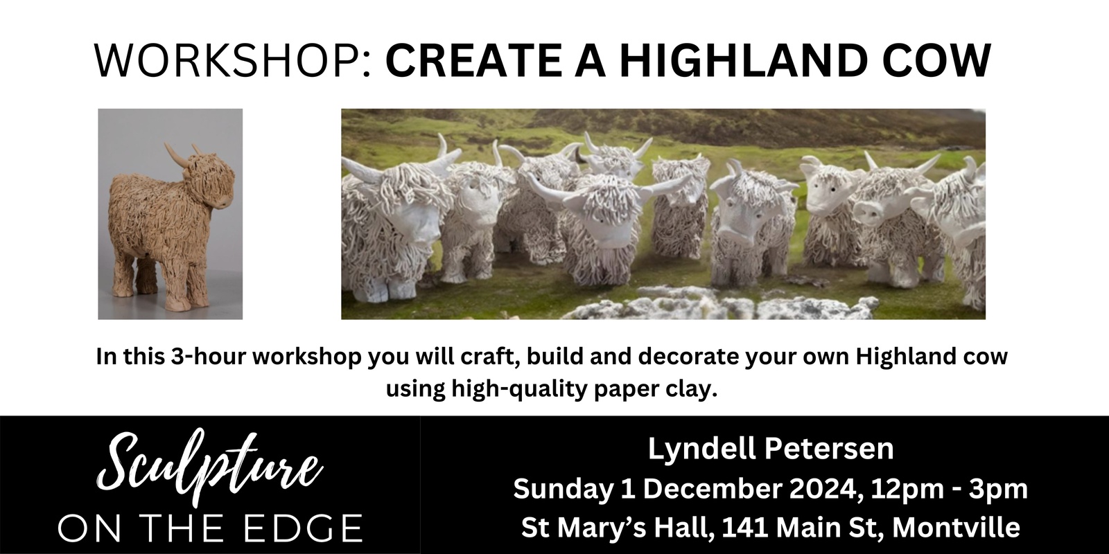 Banner image for Workshops 2024 - Sunday 1 December - Lyndell Petersen - Create a Highland Cow