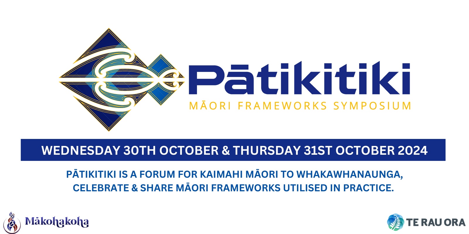 Banner image for Pātikitiki Māori Frameworks Symposium 2024