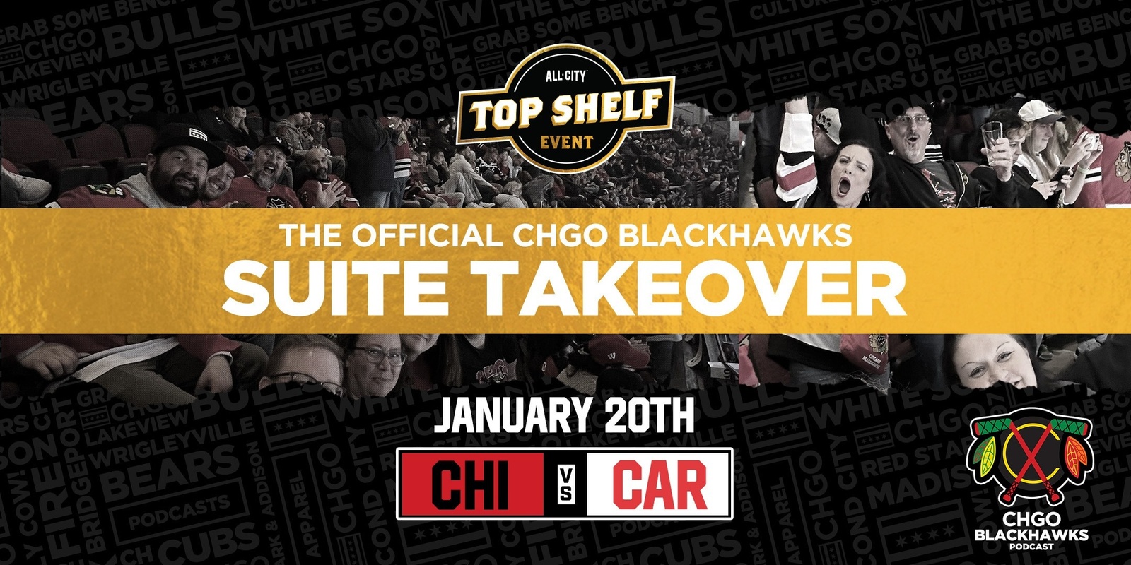 Banner image for Top Shelf Event - CHGO Blackhawks Suite Takeover vs Hurricanes