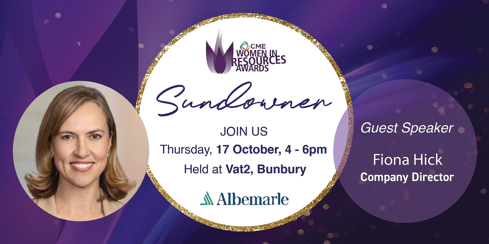 Banner image for CME Women in Resources Bunbury Sundowner 2024