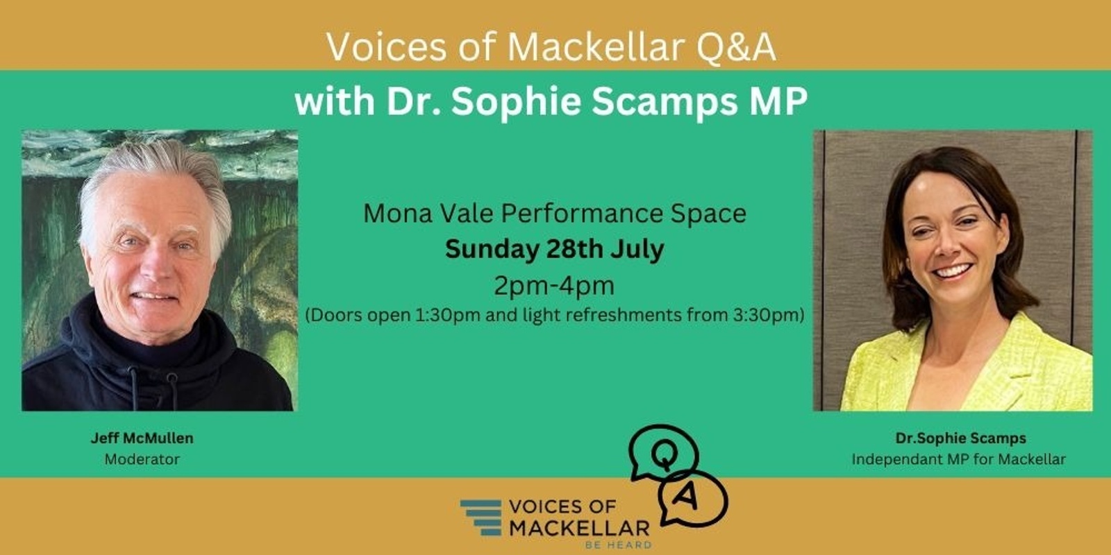 Banner image for Mackellar Q&A with Dr. Sophie Scamps MP