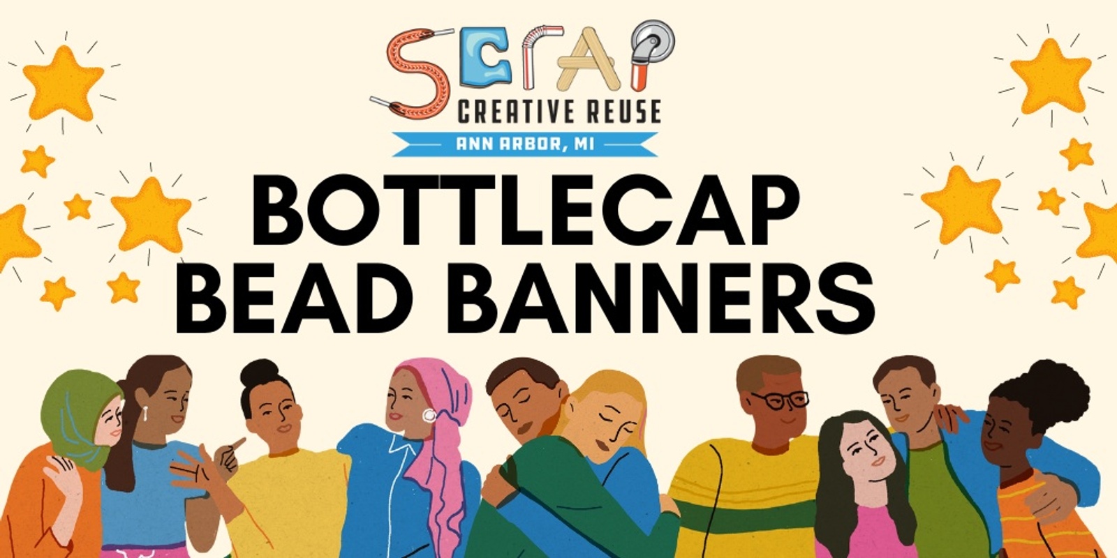 Banner image for Bottlecap Bead Banners - A friendship bracelet inspired workshop.