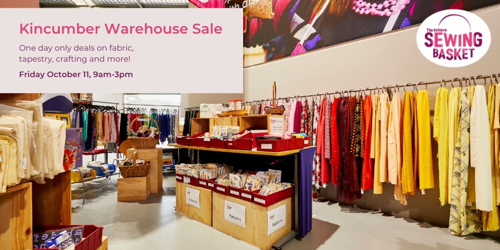 Banner image for The Sewing Basket Warehouse Sale