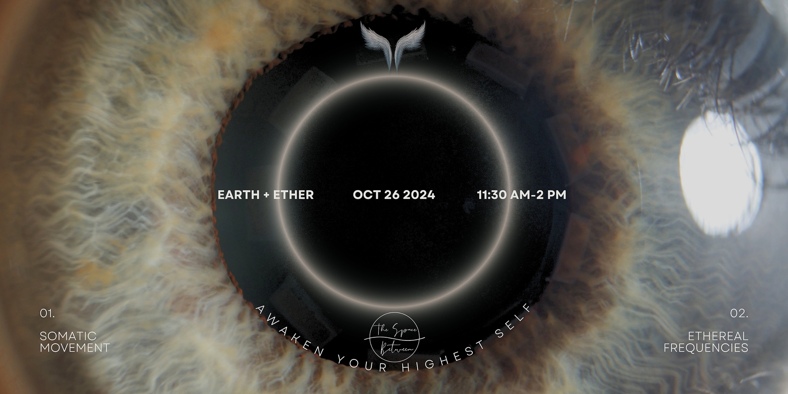 Banner image for Earth + Ether, A 2.5 Hour Synthesis of Somatic Movement & Ethereal Frequencies at The Space Between