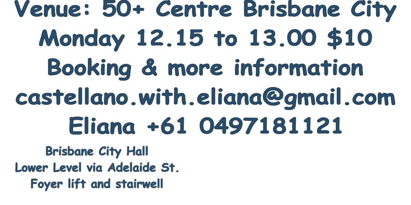 Banner image for Absolute Beginners Spanish Travellers Class With Eliana At Brisbane City Hall Basement 