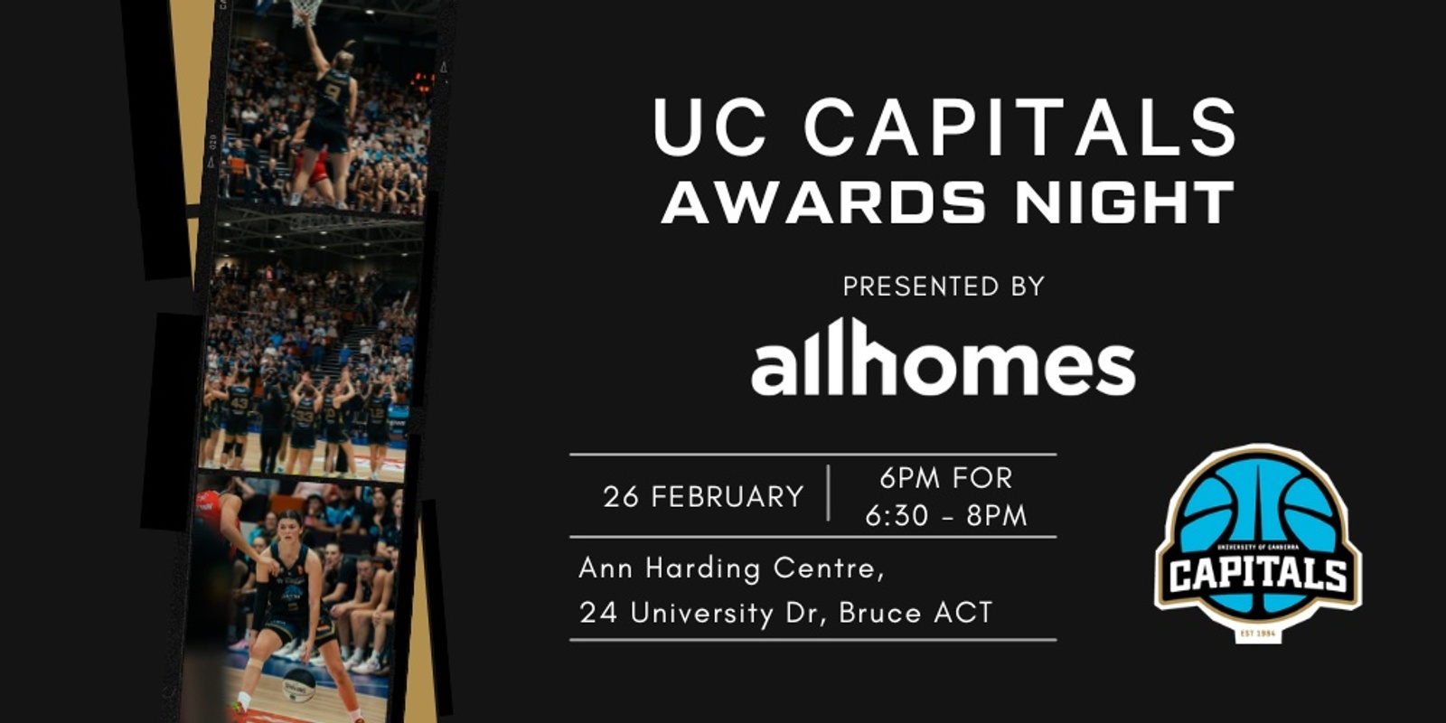 Banner image for UC Capitals 23/24 Awards Night: Presented by Allhomes