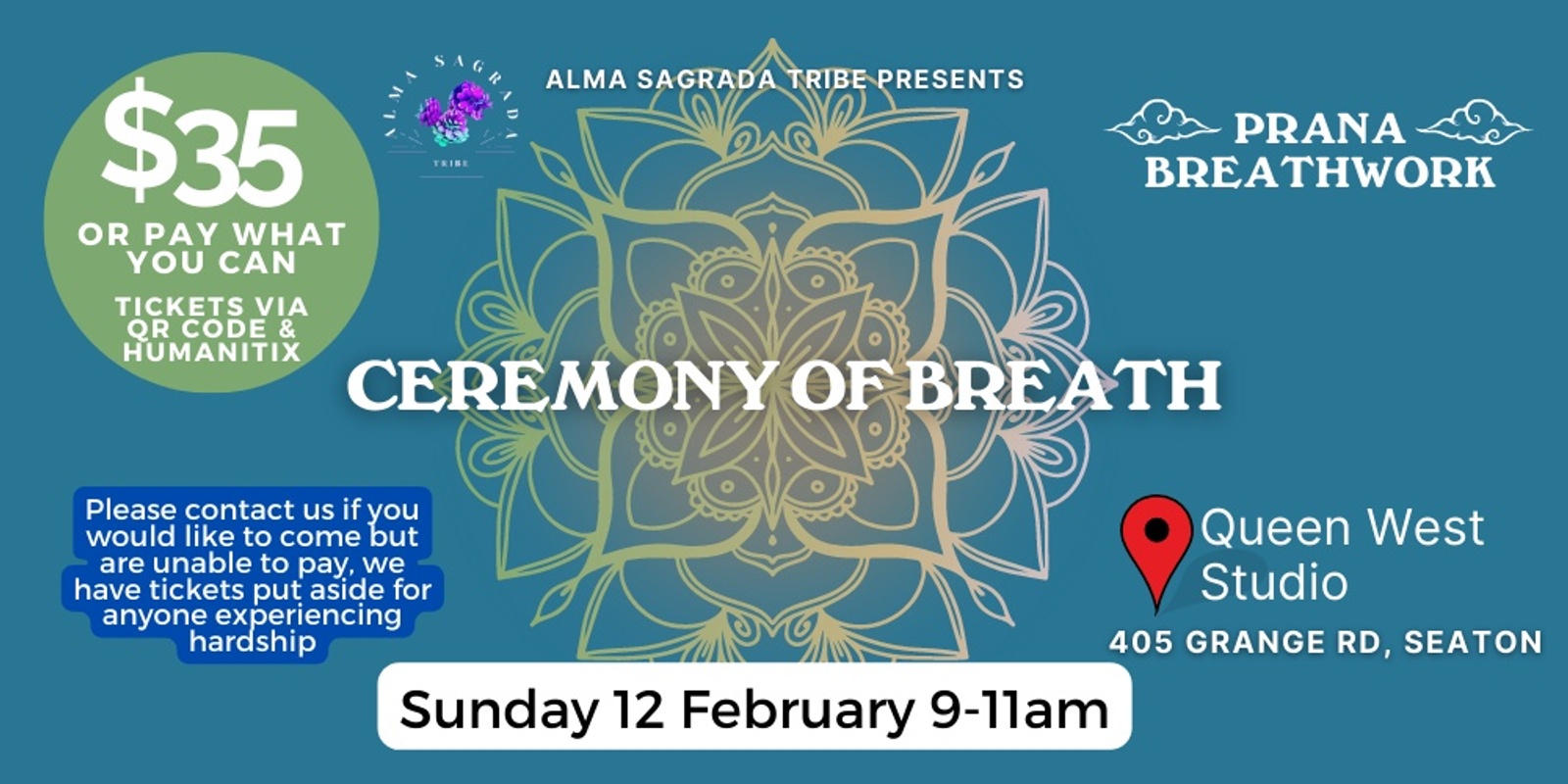 Banner image for Feb 12 | Sunday Breathing Ceremony @ Queen West Studio