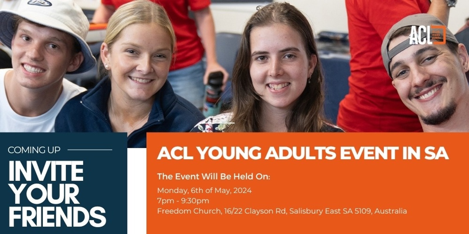 Banner image for ACL Young Adults Christian Leadership & Networking Event 