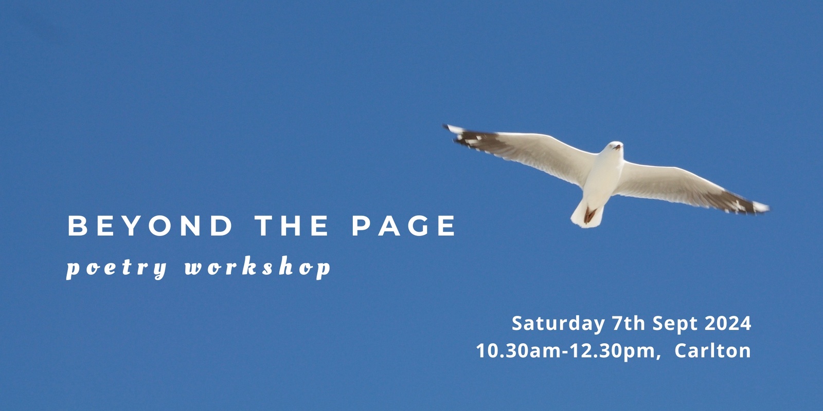 Banner image for Beyond the Page - A Poetry Workshop 