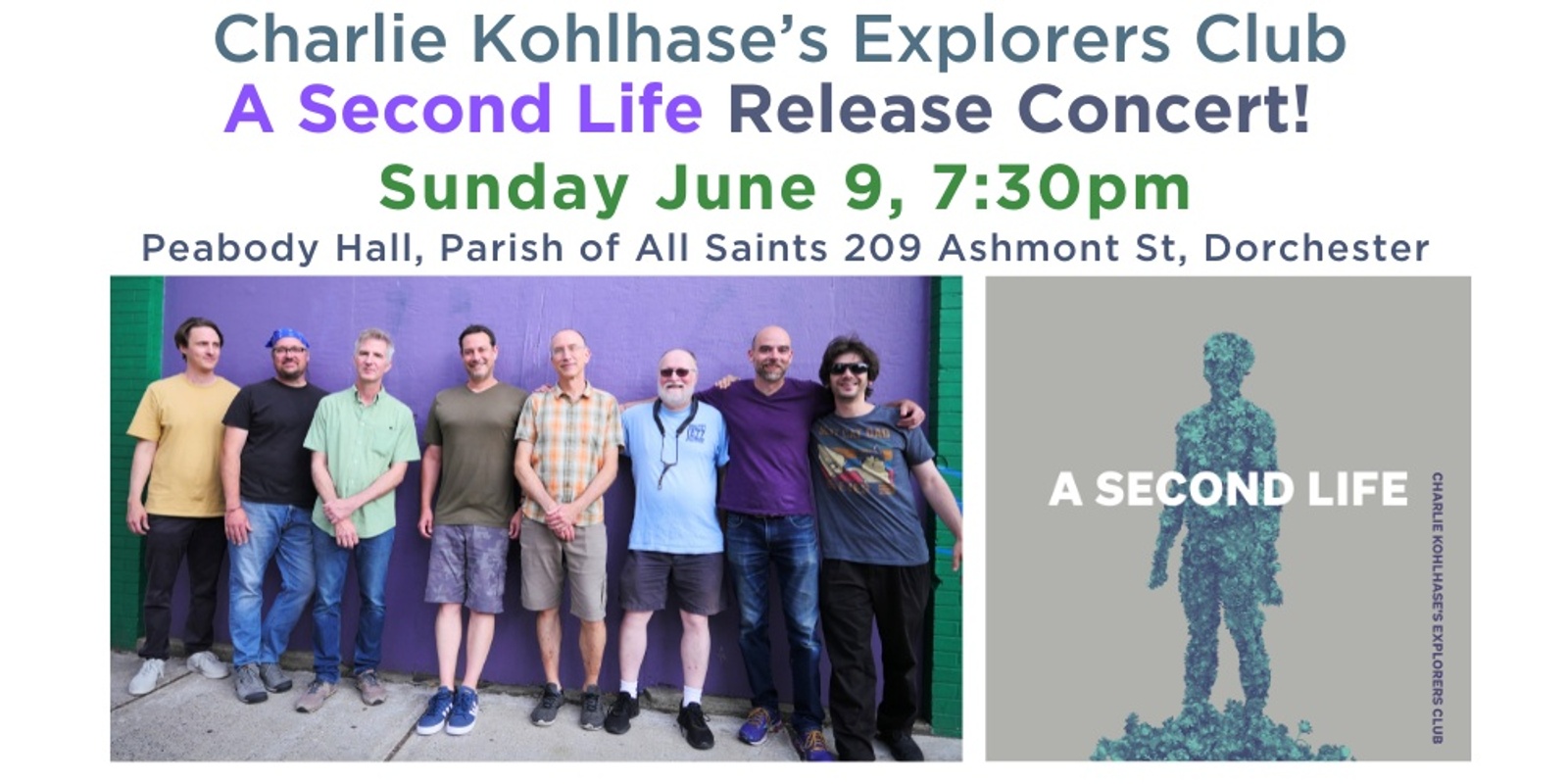 Banner image for Charlie Kohlhase's Explorers Club - 'A Second Life' Release Concert