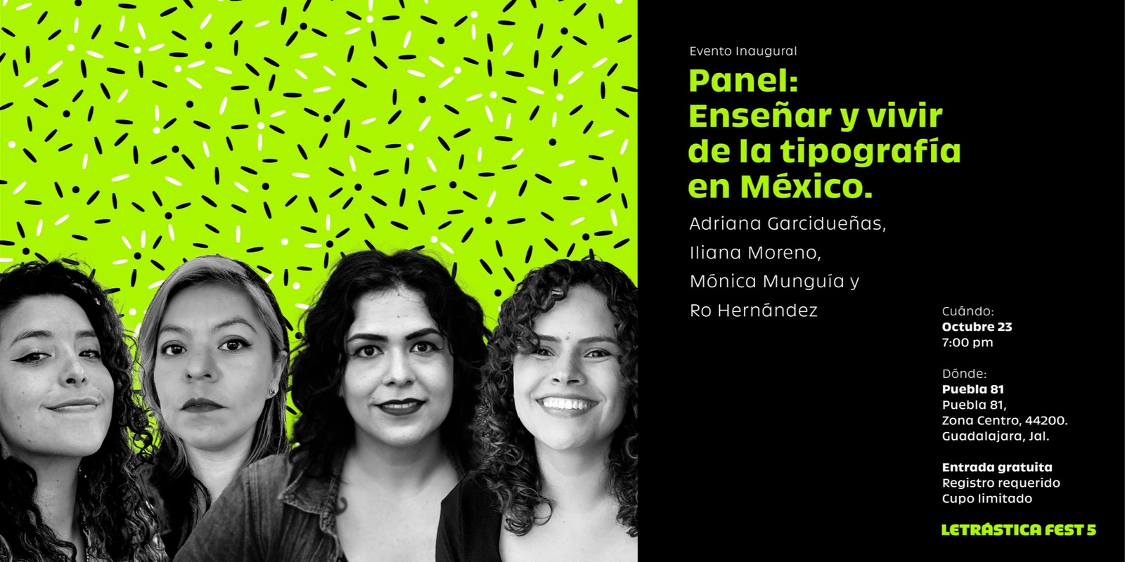 Banner image for Panel: Enseñar y vivir  de la tipografía  en México.