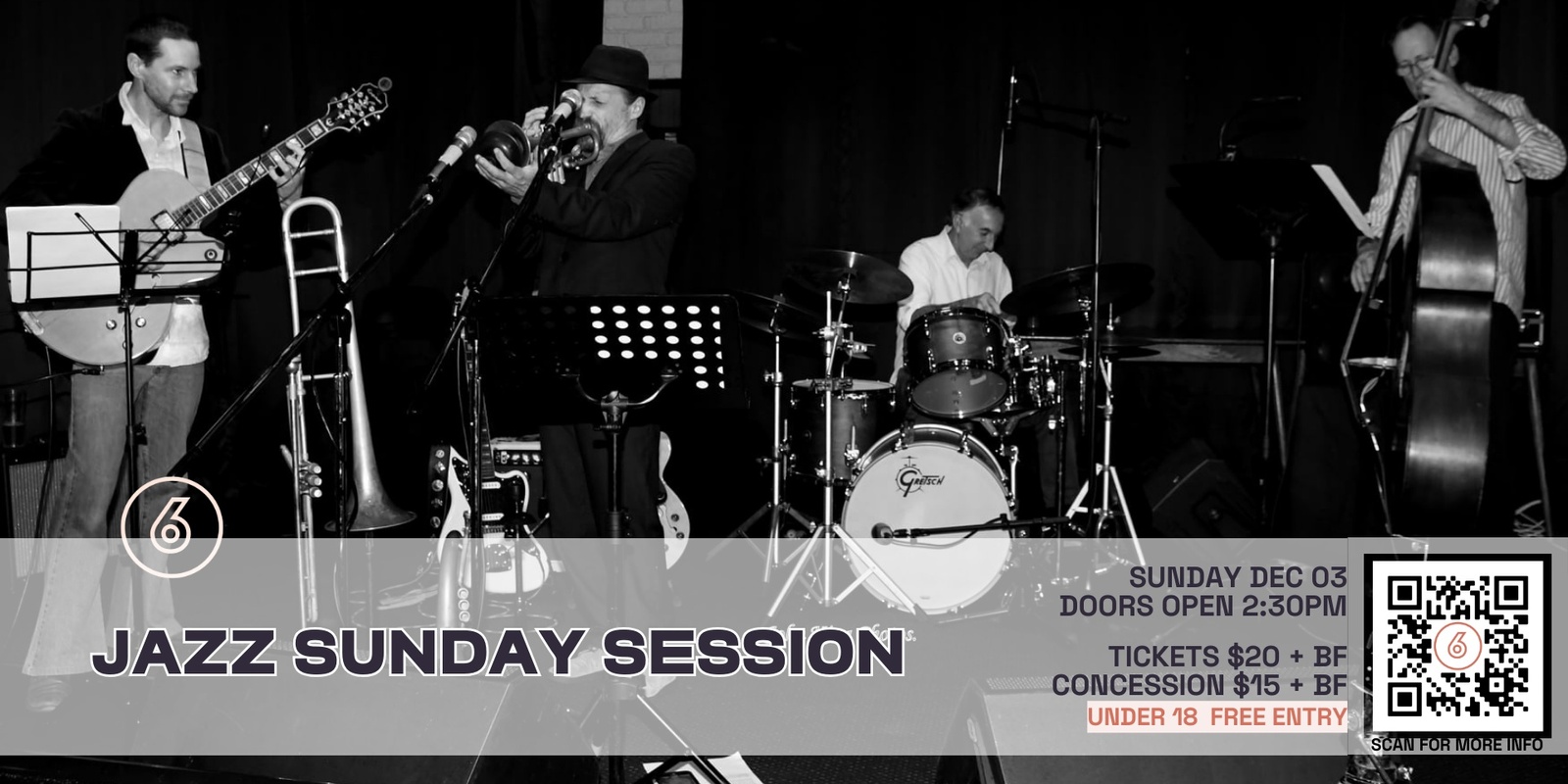 Banner image for Jazz Sunday Session with Jazztrix LIVE at Six Degrees