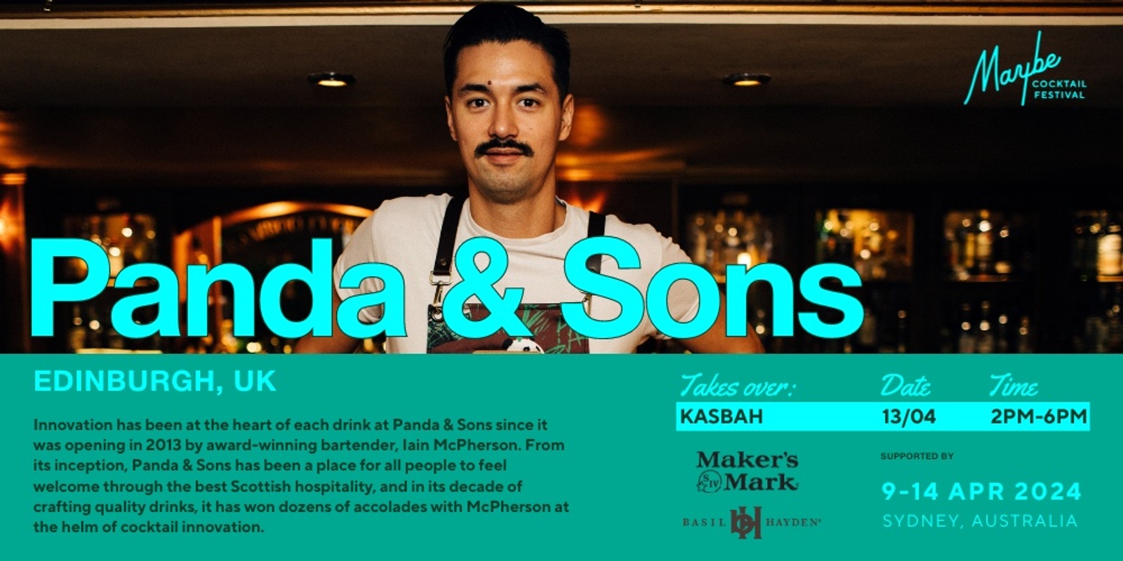 Banner image for Maybe Cocktail Festival: Panda & Sons Takes Over KASBAH