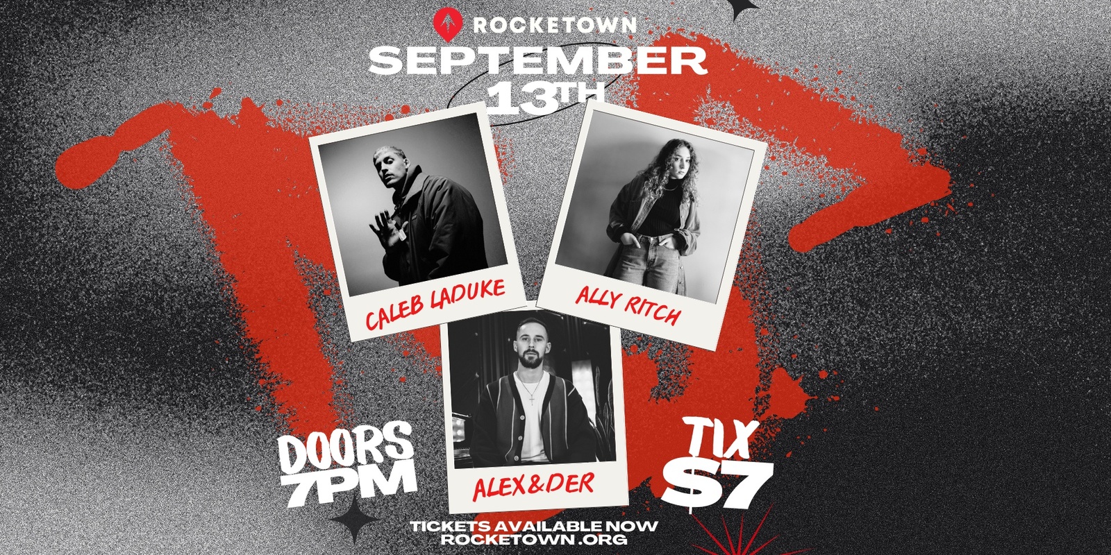 Banner image for Live at Rocketown: Alex&der, Ally Ritch, Caleb LaDuke