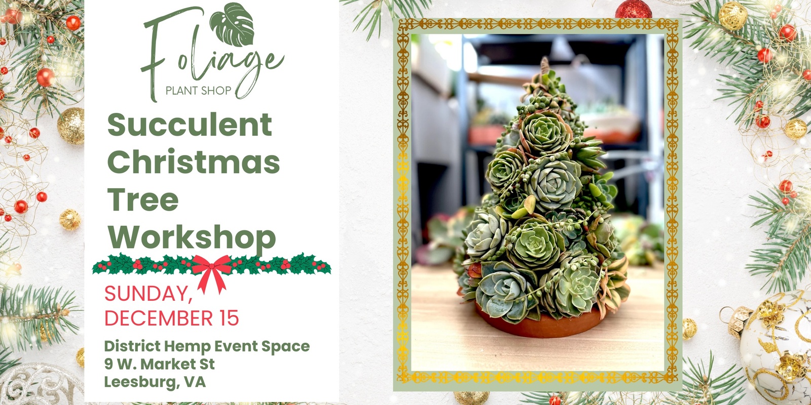 Banner image for Succulent Christmas Tree Workshop