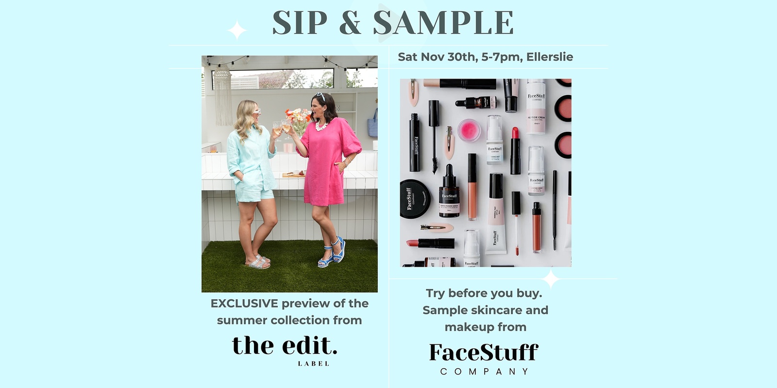 Banner image for the edit label X FaceStuff Sip and Sample