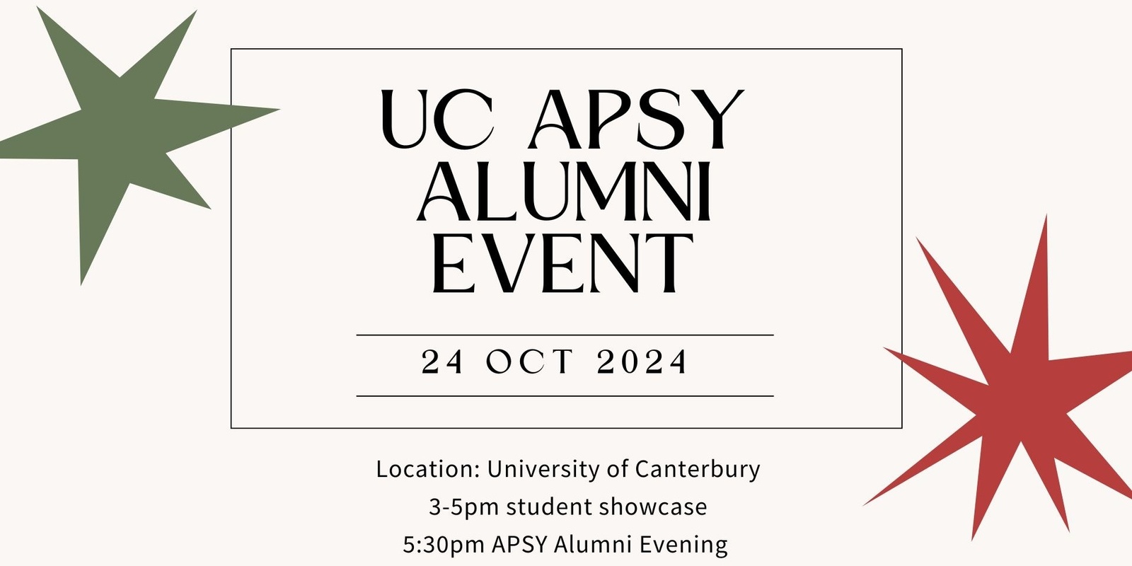 Banner image for University of Canterbury APSY Student Showcase and Alumni Night