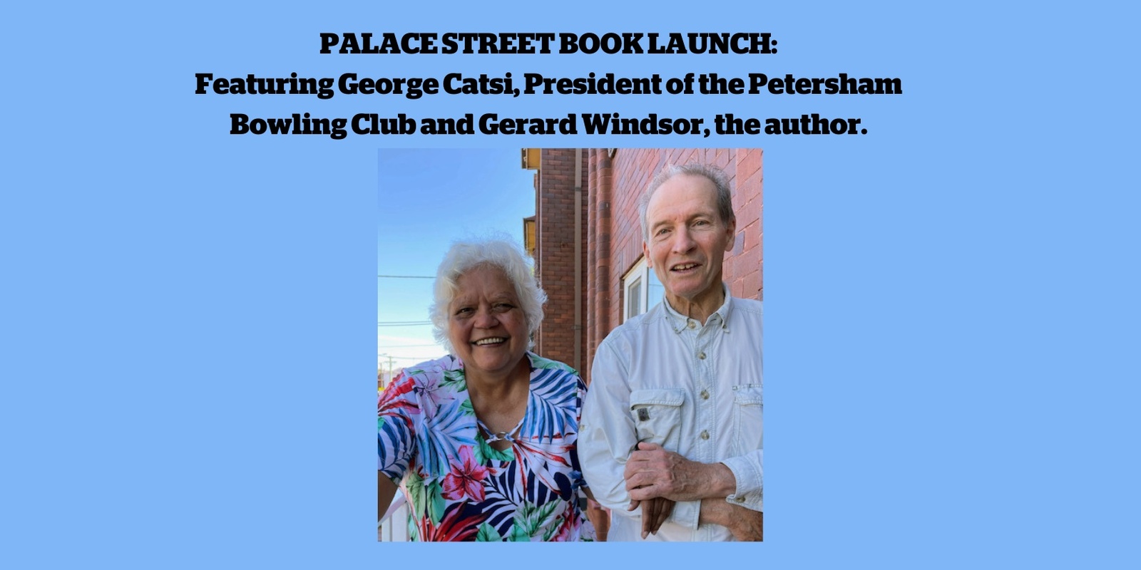 Banner image for PALACE STREET BOOK LAUNCH