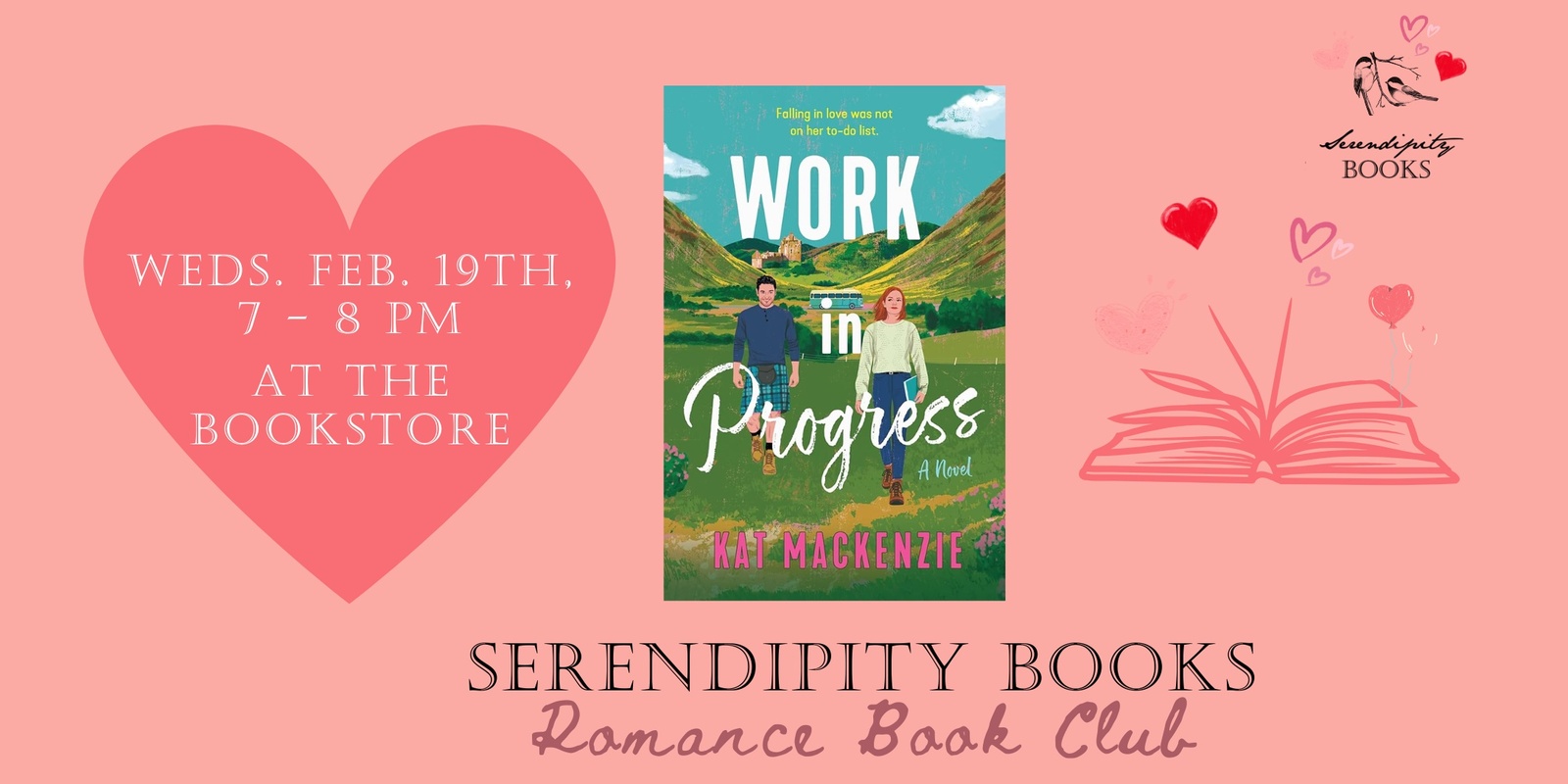 Banner image for Serendipity Books Romance Book Club - February 2025