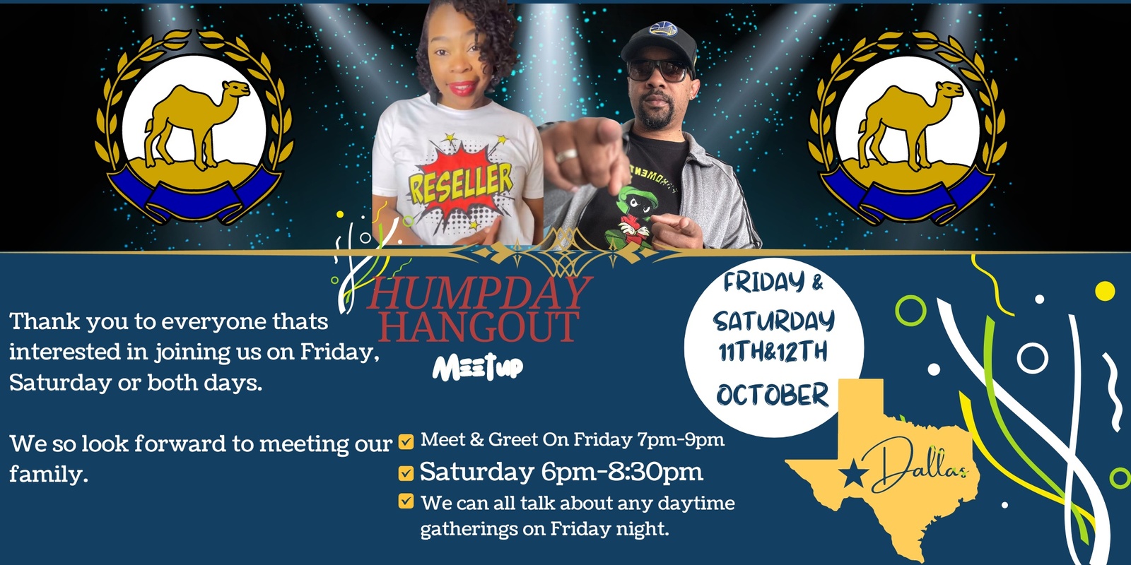 Banner image for Humpday Hangout Meetup 10/11-10/12/2024