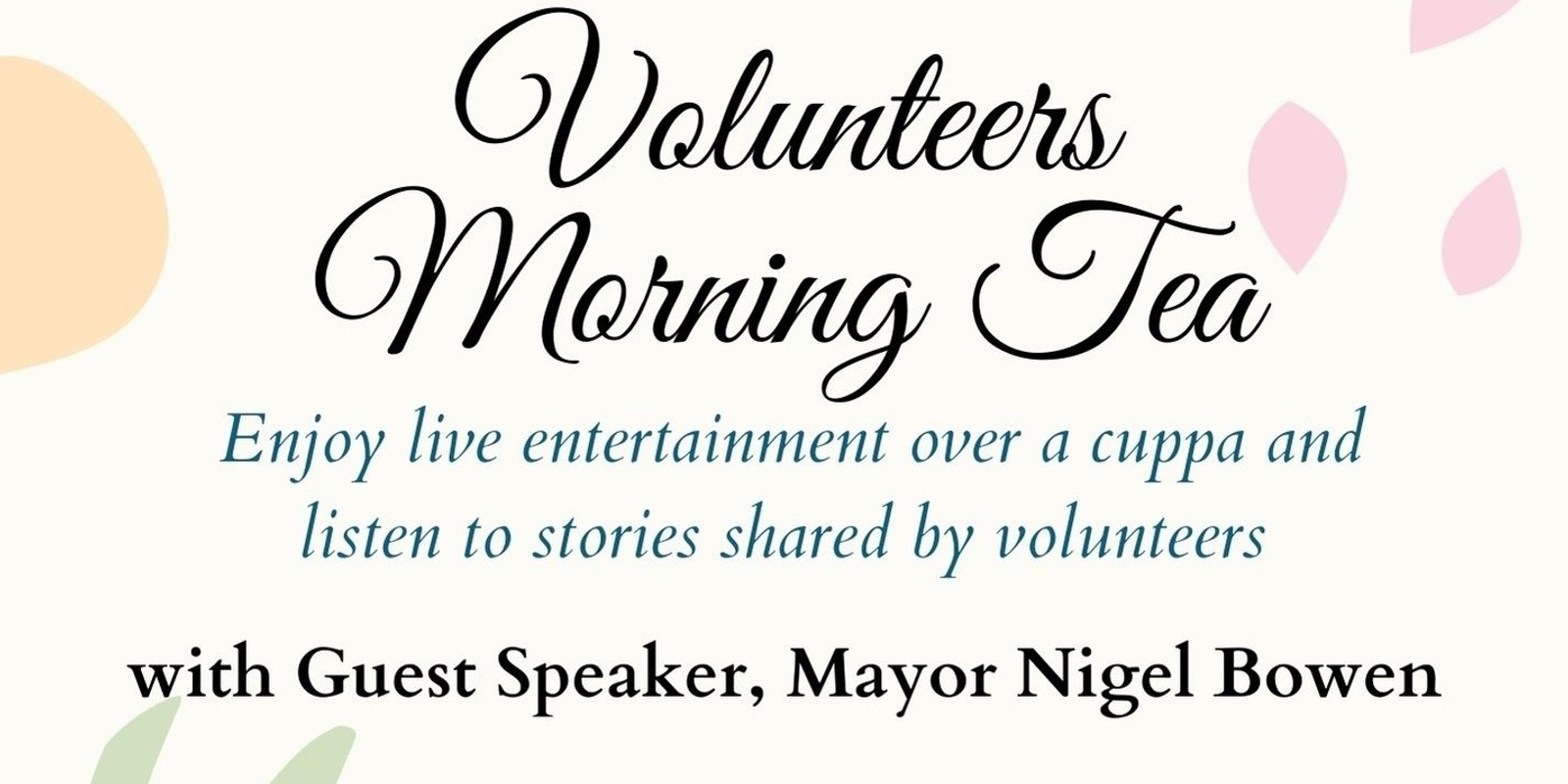 Banner image for Volunteers Morning Tea