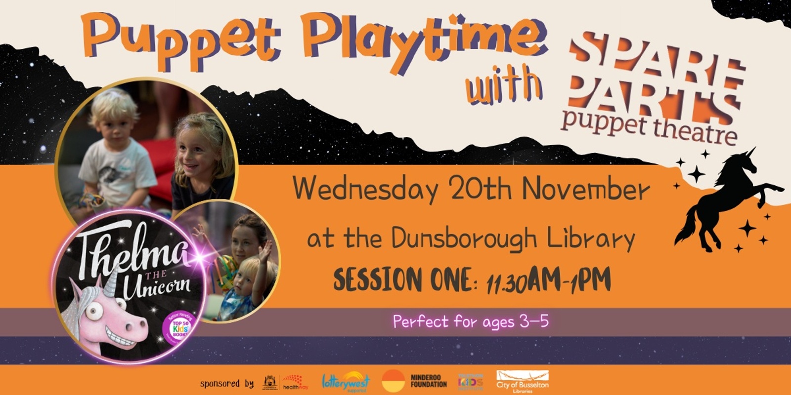 Banner image for Puppet Playtime with Spare Parts Puppet Theatre - 11.30am session