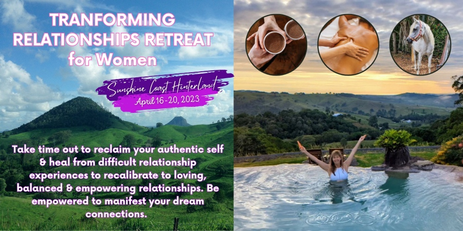 Banner image for Transforming Relationships Retreat for Women, Sunshine Coast Hinterland, April 16-20, 2023