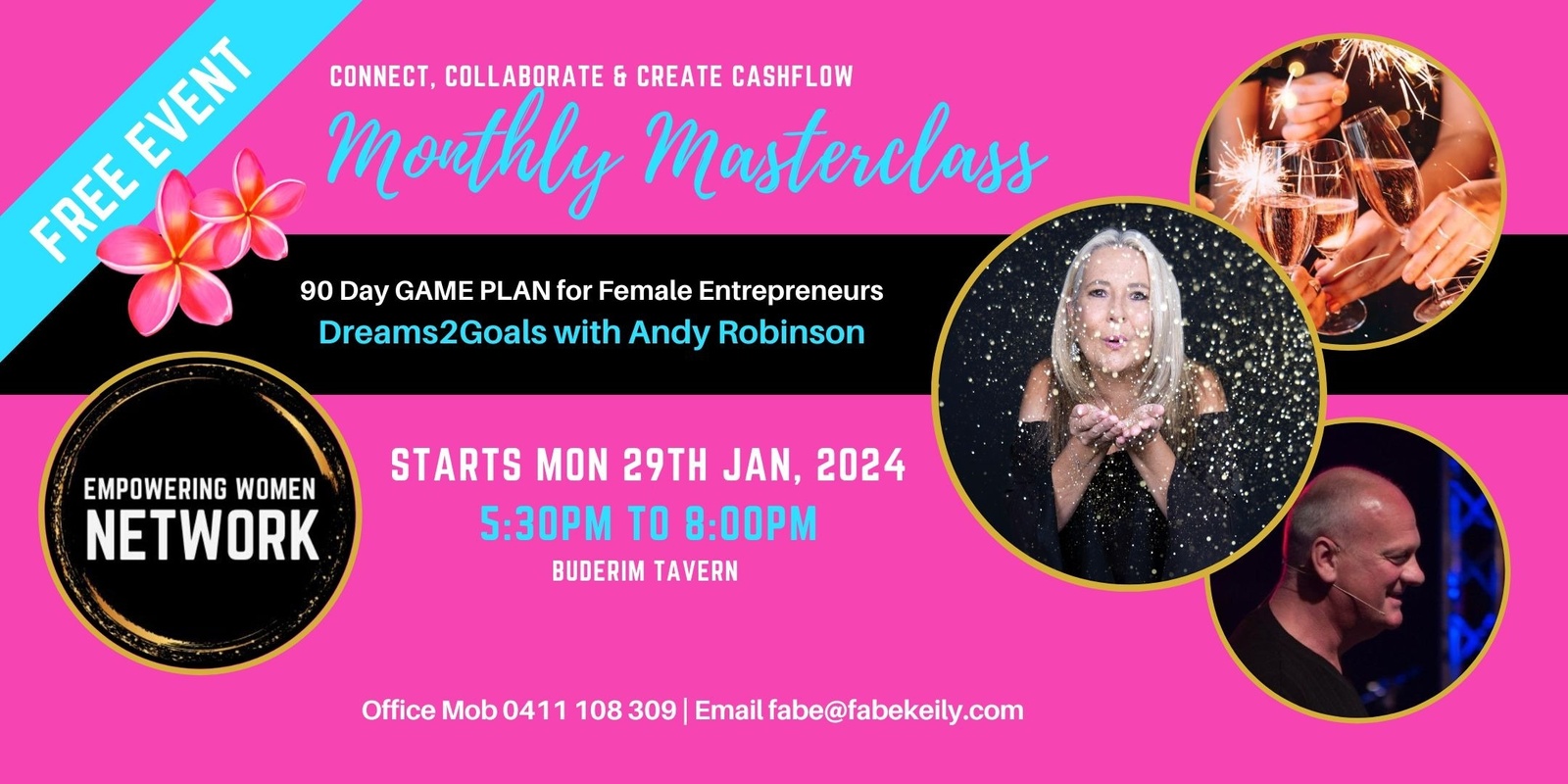 Banner image for Sunshine Coast: FREE Networking: Dreams2Goals Workshop for Female Entrepreneurs