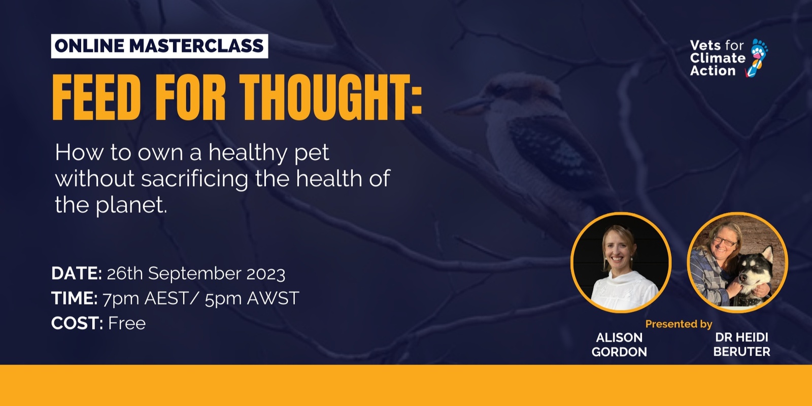 Banner image for VfCA  September Masterclass: Feed for Thought