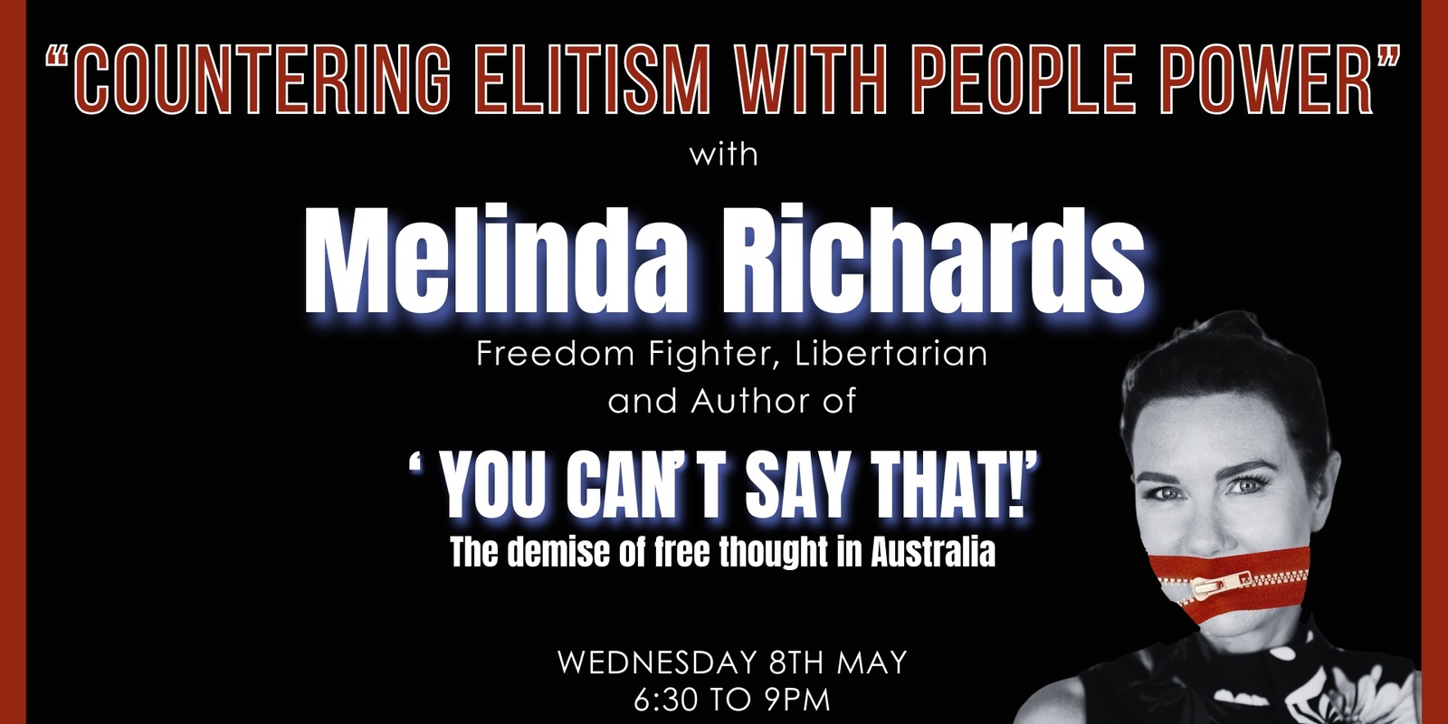 Banner image for “Countering Elitism With People Power“  with Melinda Richards