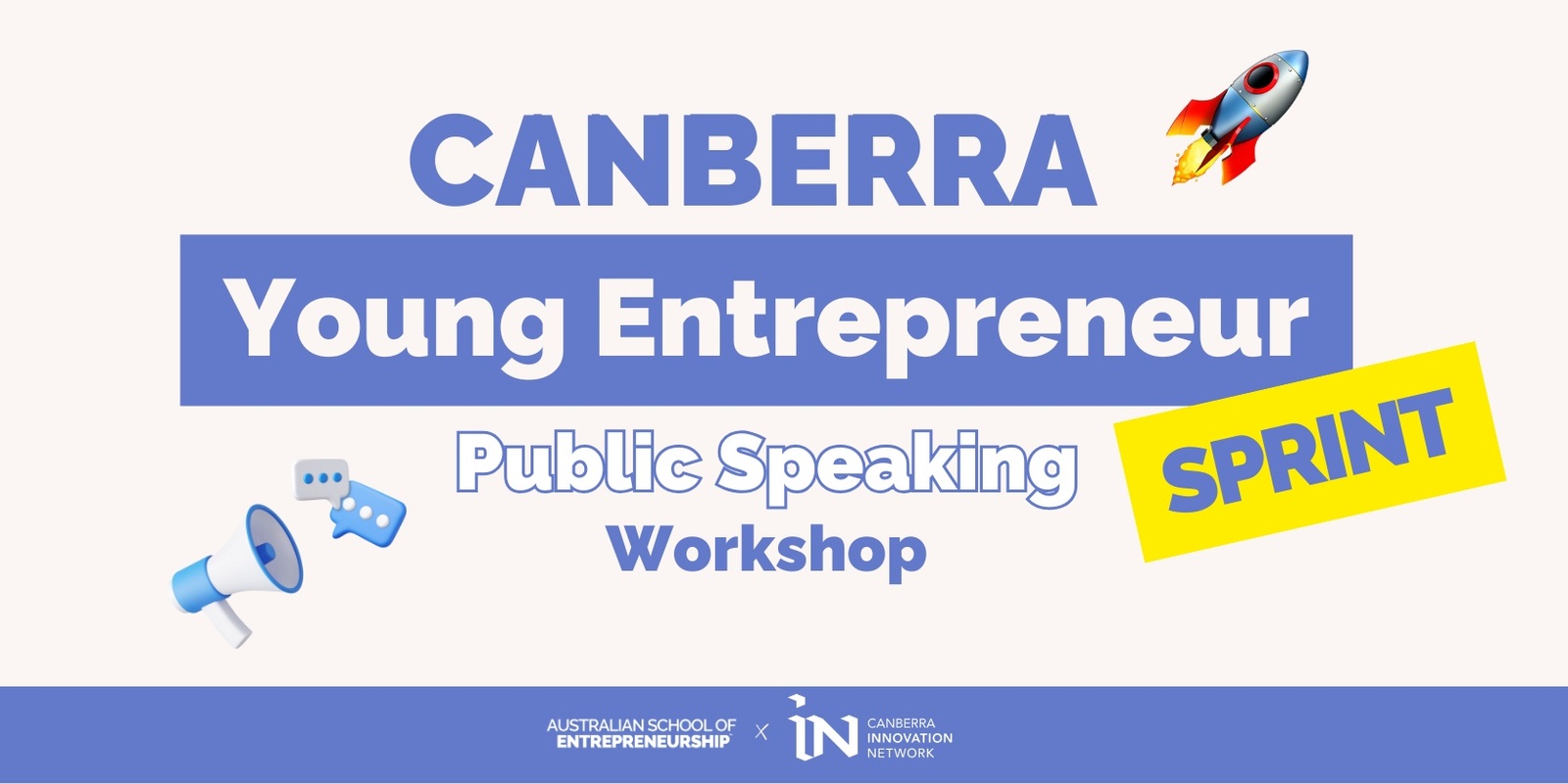 Banner image for Canberra Entrepreneur Sprint: Public Speaking Masterclass