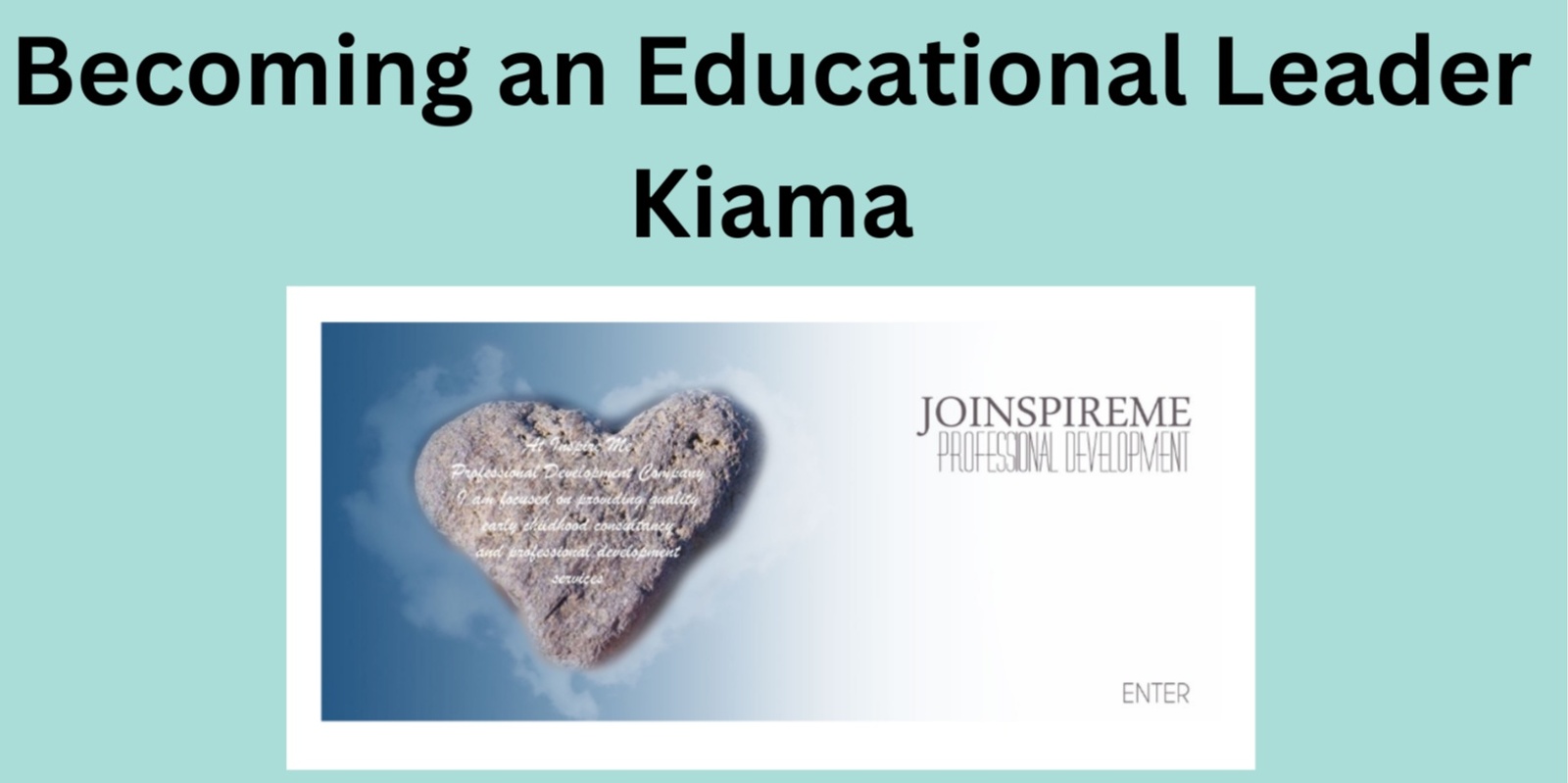 Banner image for Becoming an Educational Leader Kiama