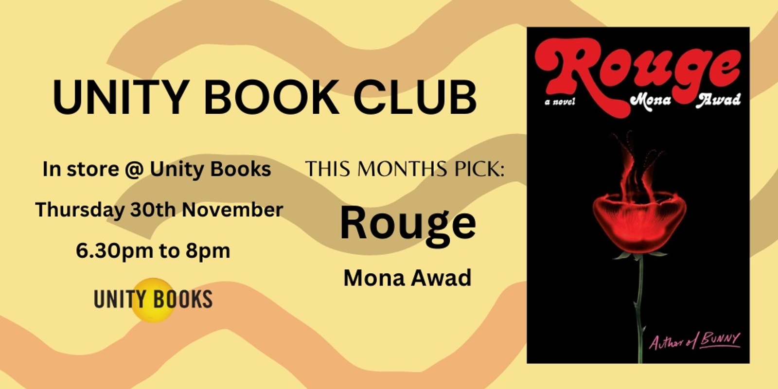 Banner image for UNITY BOOK CLUB: Rogue by Mona Awad 